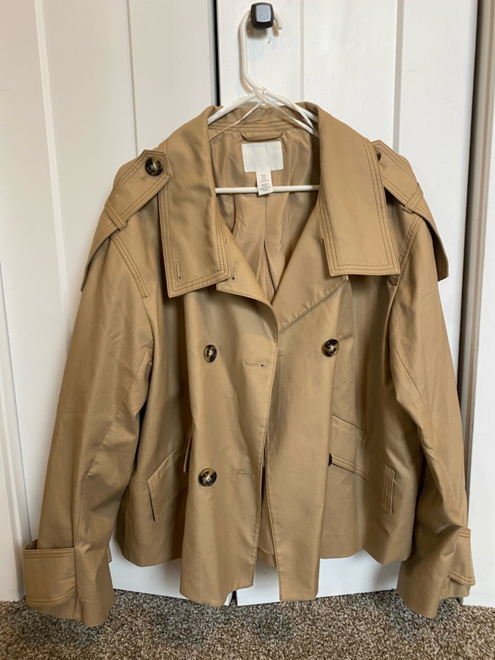 H&M cropped trench coat